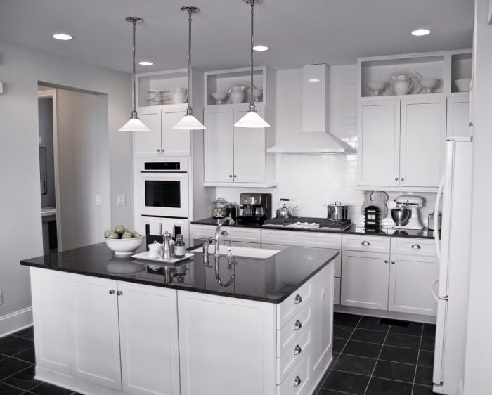 Classic kitchen with island layout