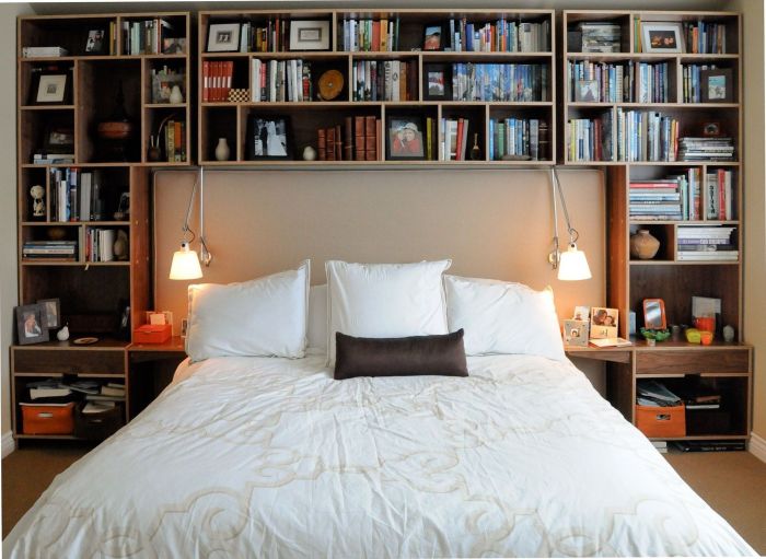 Classic-style bookshelves for bedrooms